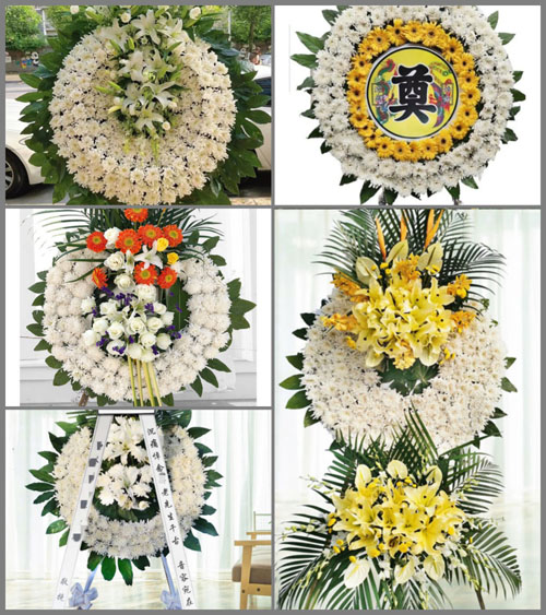 四川成都邛崃市临邛镇黄鹤村花圈速递